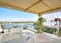 Allan Costello's roof terrace on his flat in Luxor, Egypt