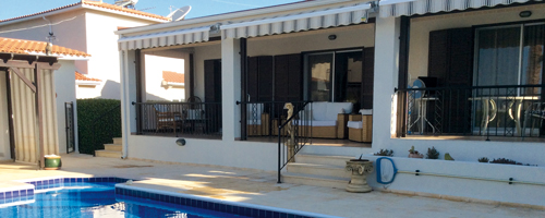 the Humby's 3 bedroom villa in Tala, Cyprus