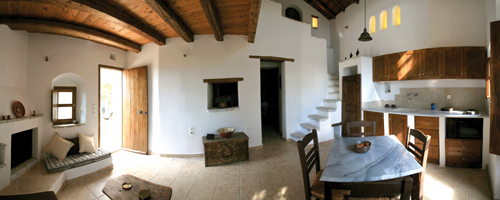 Two-bed stone house in the pretty fishing village of Ag Nicholas, near Stoupa