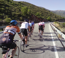 cyclists in Alpujarras, Spain