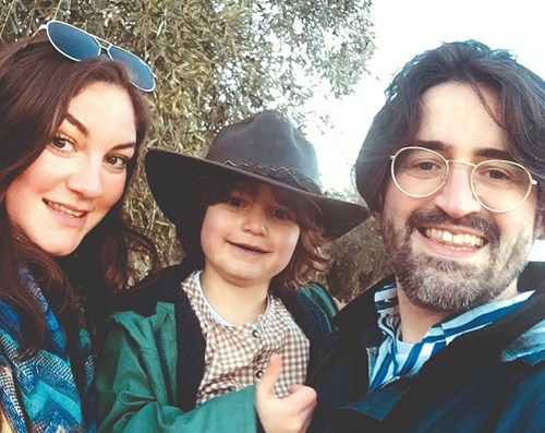 Natalie and family in Granada