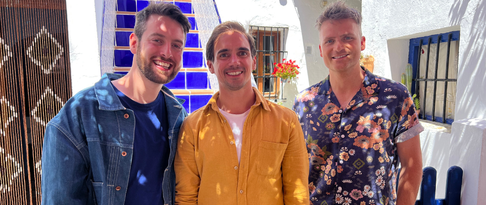 Ben Hillman with John and Daniel in Cadiz