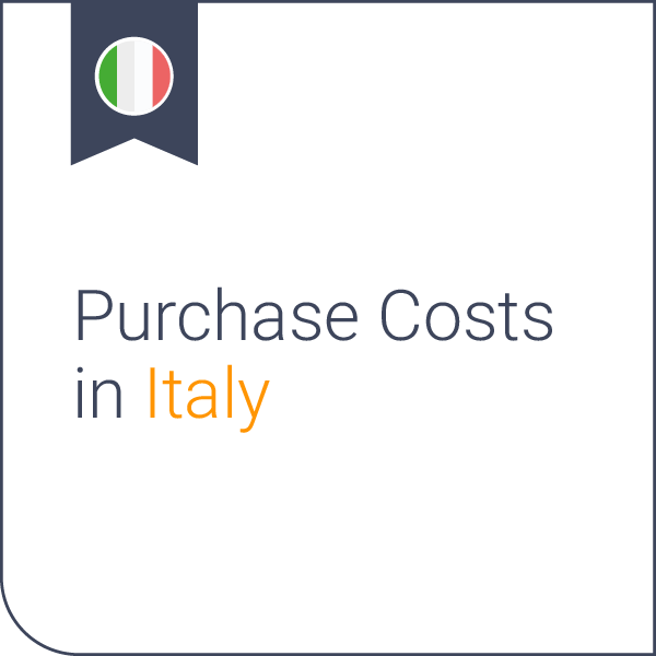 Property purchase costs in Italy