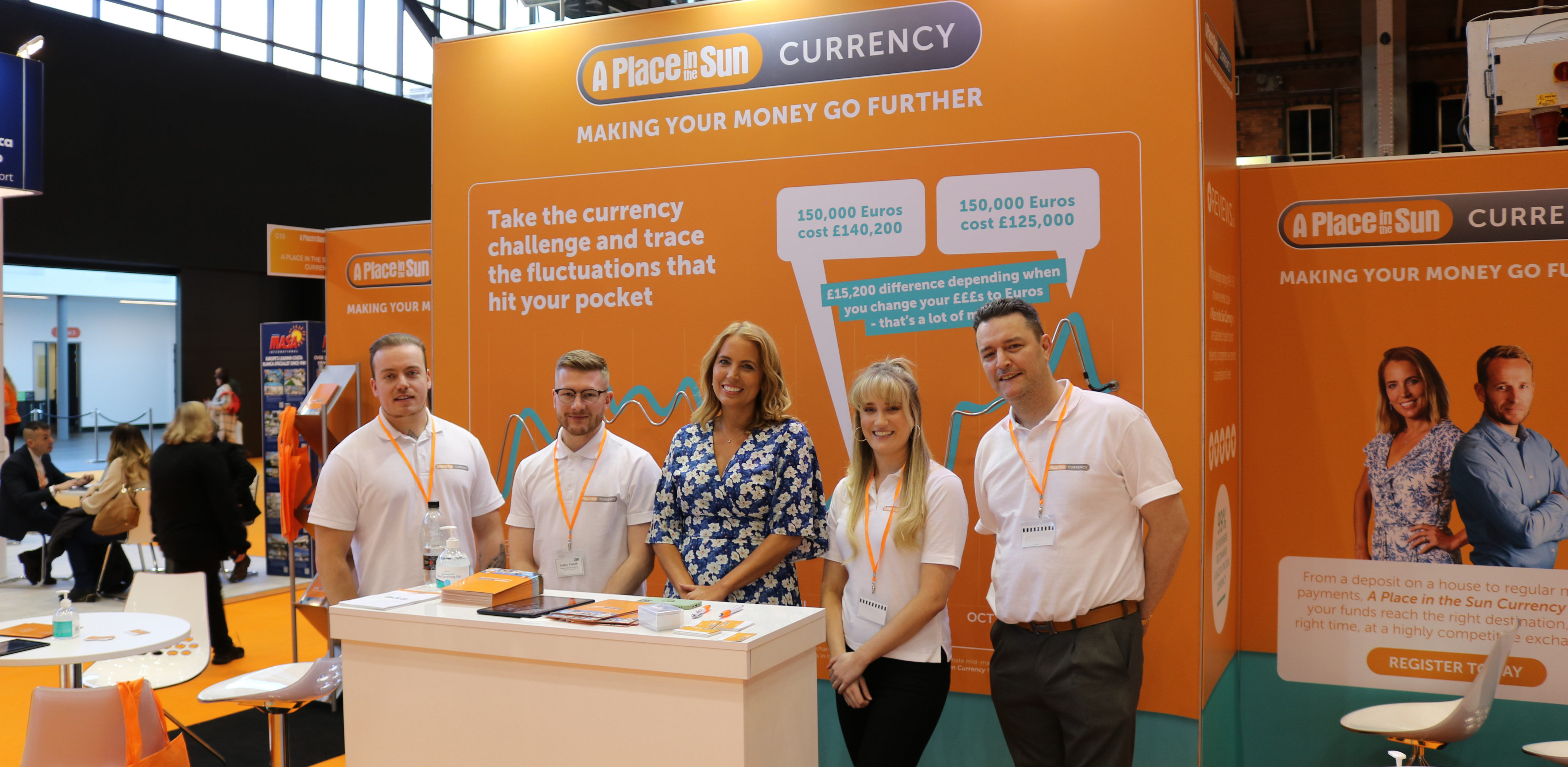 Jasmine Harman with the A Place in the Sun Currency team