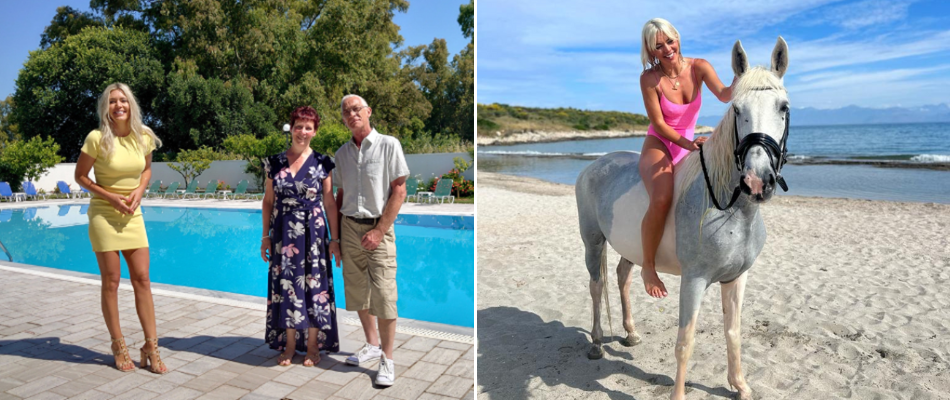 Danni and Karen and Jerry in Corfu