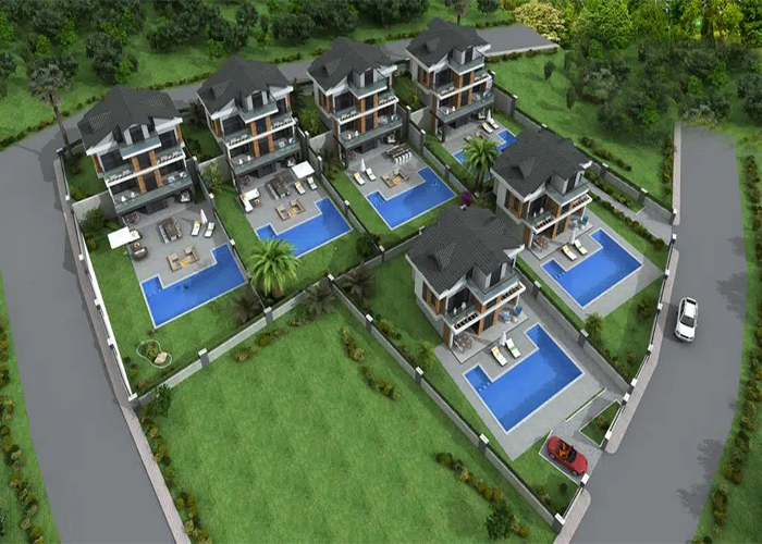 Image No.4-Villa / Détaché de 4 chambres à vendre à Hisaronu