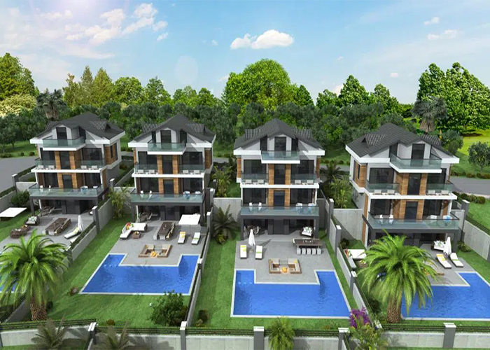 Image No.5-Villa / Détaché de 4 chambres à vendre à Hisaronu