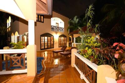 St-Lucia-Homes---Villa-Papillon---Night-Patio-2