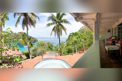 St-Lucia-Homes---Hibiscus-Villa---Pool-view-pano