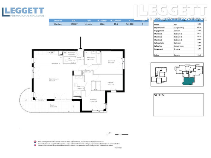 Image No.2-Appartement de 3 chambres à vendre à Garches