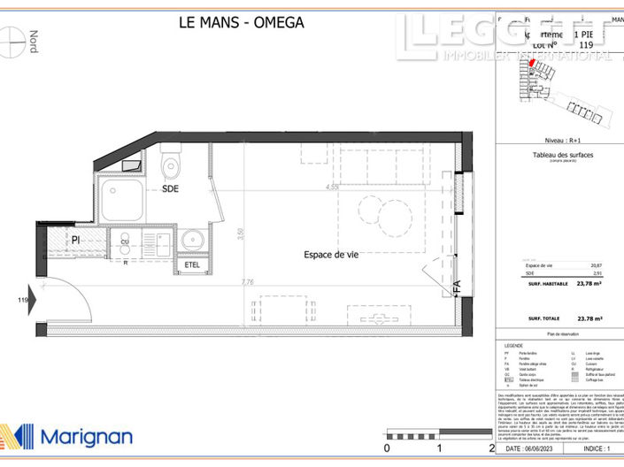 Image No.2-Appartement de 1 chambre à vendre à Le Mans