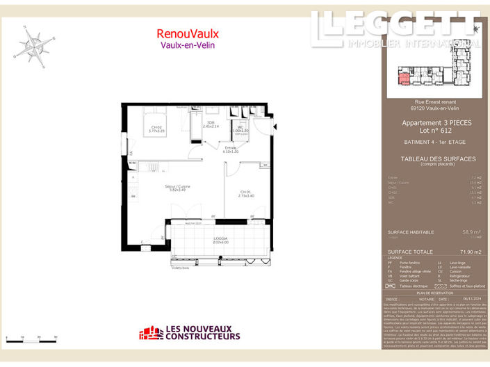 Image No.5-Appartement de 2 chambres à vendre à Vaulx-en-Velin