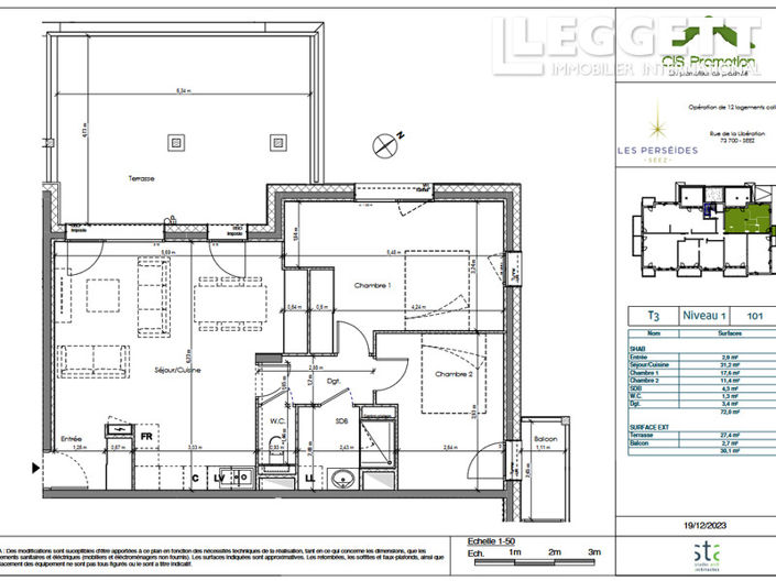 Image No.3-Appartement de 2 chambres à vendre à Séez
