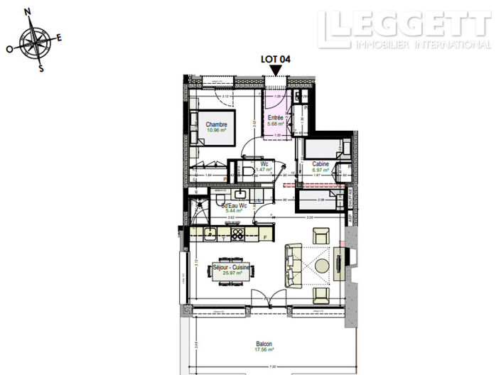 Image No.2-Appartement de 2 chambres à vendre à Courchevel