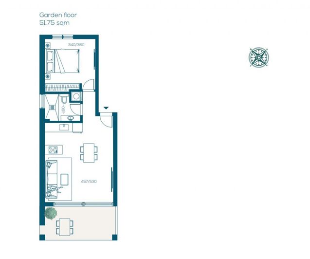 Image No.3-Appartement de 1 chambre à vendre à Kalyves