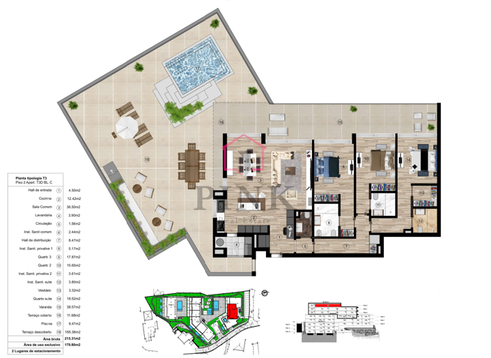 Image No.21-3 Bed Apartment for sale