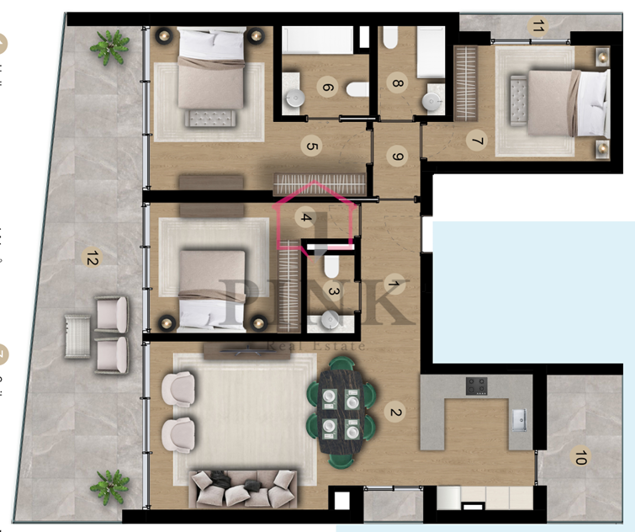 Image No.9-3 Bed Apartment for sale