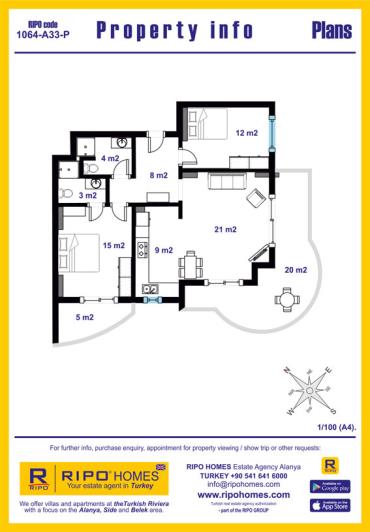 Image No.32-Appartement de 2 chambres à vendre à Mahmutlar