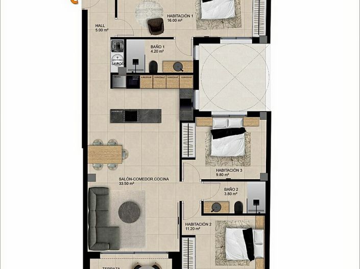 Image No.10-Appartement de 1 chambre à vendre à Catral