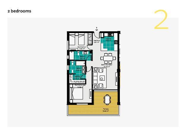 Image No.8-2 Bed Apartment for sale