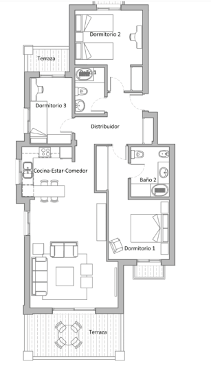 Image No.4-2 Bed Apartment for sale