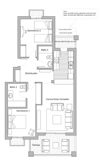 Image No.5-2 Bed Apartment for sale