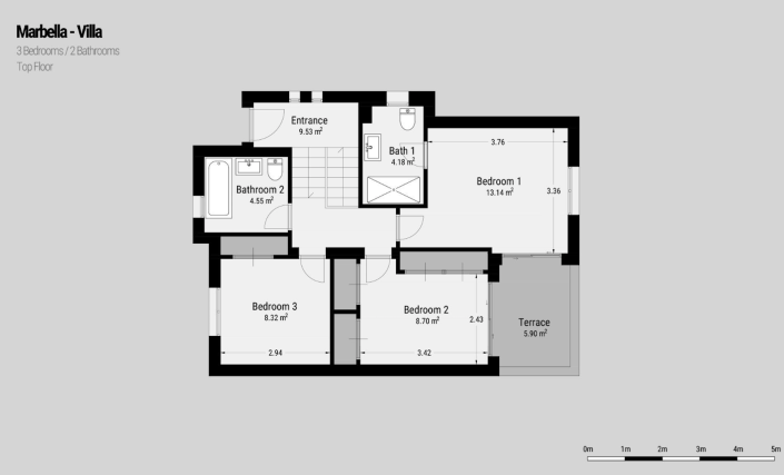 Image No.23-Villa / Détaché de 3 chambres à vendre à Mijas Costa