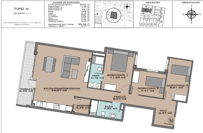 Image No.12-3 Bed Apartment for sale
