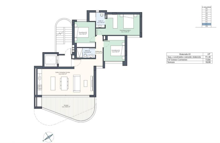 Image No.17-3 Bed Apartment for sale