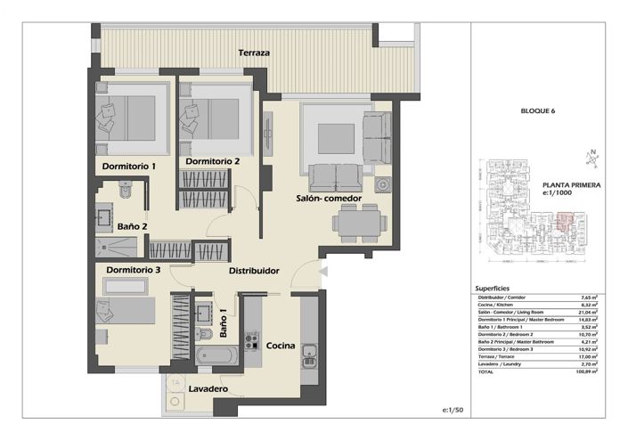 Image No.24-3 Bed Apartment for sale