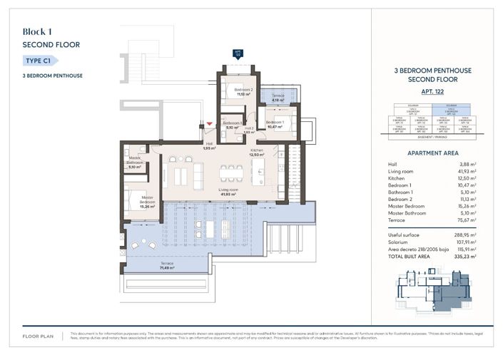 Image No.38-3 Bed Apartment for sale