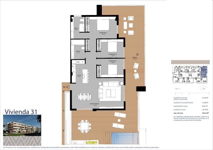 Image No.17-3 Bed Apartment for sale