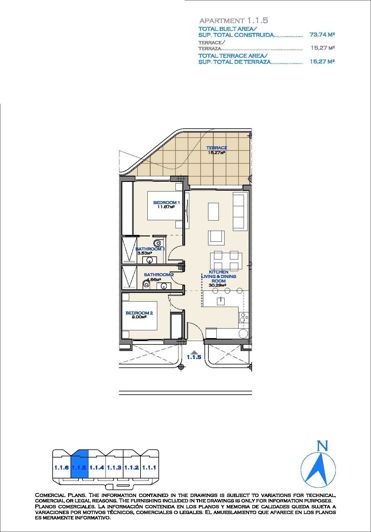 Image No.14-2 Bed Apartment for sale