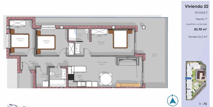 Image No.8-3 Bed Apartment for sale