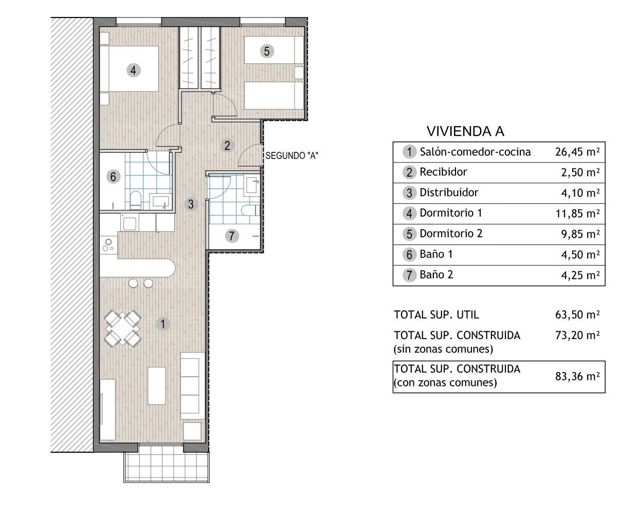 Image No.8-2 Bed Apartment for sale