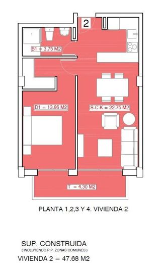 Image No.17-Appartement de 1 chambre à vendre à Torrevieja