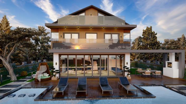 Image No.2-Villa / Détaché de 4 chambres à vendre à Ovacik