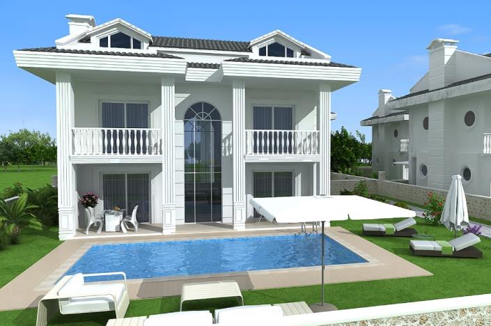 Image No.10-Villa / Détaché de 4 chambres à vendre à Ovacik