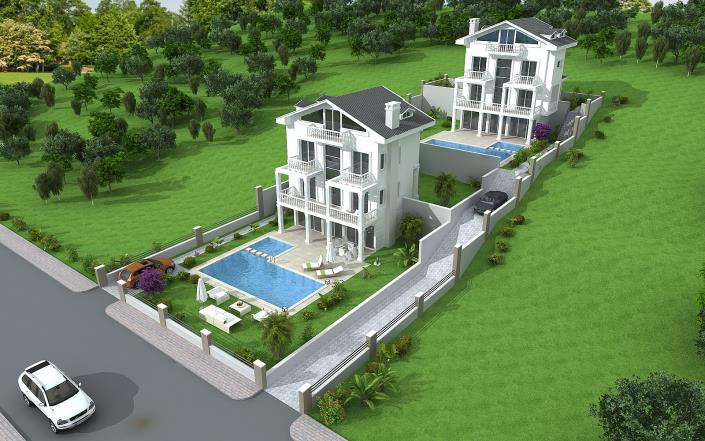 Image No.2-Villa / Détaché de 4 chambres à vendre à Ovacik