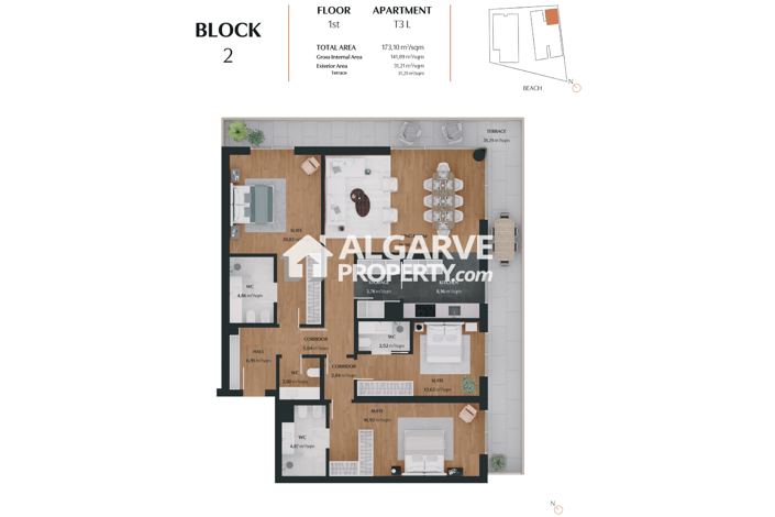 Image No.26-3 Bed Apartment for sale