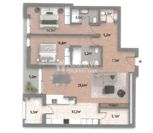 Image No.34-2 Bed Apartment for sale