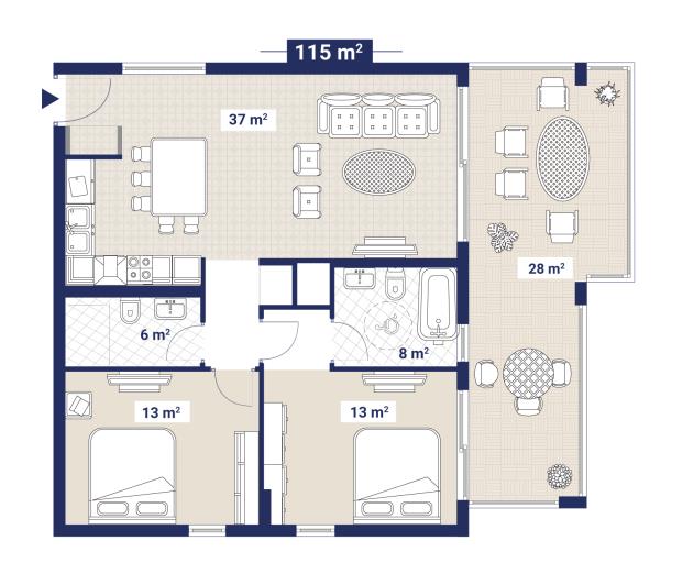 Image No.8-Appartement de 2 chambres à vendre à Agios Tychonas