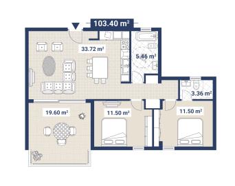 103-40SQM-TWOBED