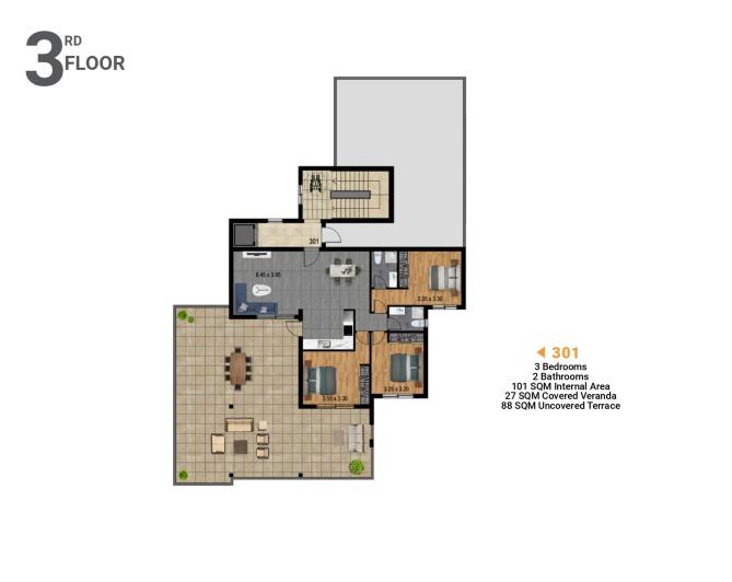 Image No.6-Appartement de 3 chambres à vendre à Parekklisia