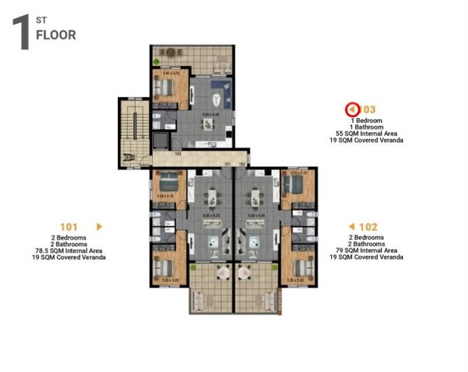 Image No.6-Appartement de 2 chambres à vendre à Parekklisia