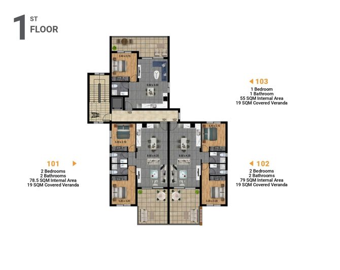 Image No.6-Appartement de 1 chambre à vendre à Parekklisia