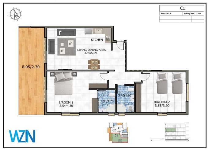 Image No.8-Appartement de 2 chambres à vendre à Paphos
