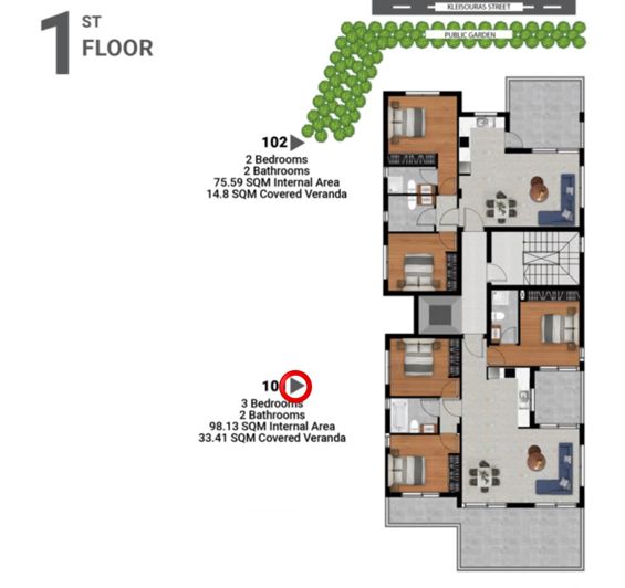 Image No.6-3 Bed Apartment for sale