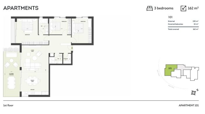 Image No.15-3 Bed Apartment for sale