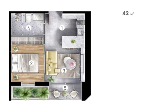 Image No.15-1 Bed Apartment for sale